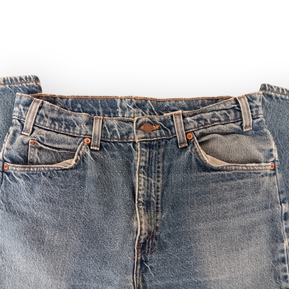 Vtg Levi 505 Orange Label Regular Fit Straight Leg Jeans - 30x32 - Picture 3 of 6